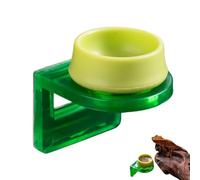 Crested Gecko Food Dish - Adhesive Terrarium Feeder Bowl, Reptile Water Container, Non Slip Feeding Plate | Suitable For Chameleon, Lizard, Iguana, Anole, Amphibian, Vivarium, Indoor Habitat