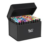CRESZZLE 120 Feutres Coloriage pour Enfants et Adultes, Feutre Double Pointe pour Manga, Design et Projets DIY, Feutres Dessin avec Pochette de Rangement, Idéal pour Coloriage, Aquarelle et Créations