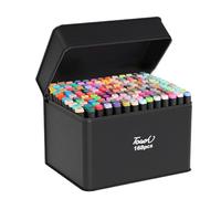 CRESZZLE 168 Feutres Coloriage pour Enfants et Adultes, Feutre Double Pointe pour Manga, Design et Projets DIY, Feutres Dessin avec Pochette de Rangement, Idéal pour Coloriage, Aquarelle et Créations