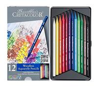 Cretacolor – Crayon aquarellable Aqua Monolith – Mine pleine – Sans bois – 12 couleurs