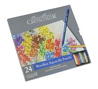 Cretacolor crayon d'artiste aquarellable Aqua Monolith - mine pleine, 24 couleurs