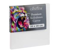 Cretacolor Ensemble toile de peinture de qualité supérieure sur cadre en bois de 2 cm - Toile en coton pour acrylique, huile et supports mixtes - 20 x 20 cm