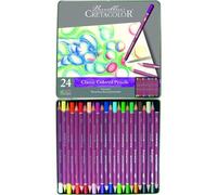 Cretacolor Crayons de couleur Karmina 24 couleurs intenses, résistants à l'eau, mine 3,8 mm