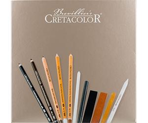 CRETACOLOR Kit de dessin Passion Box 25 pièces dans un coffret en bois exclusif