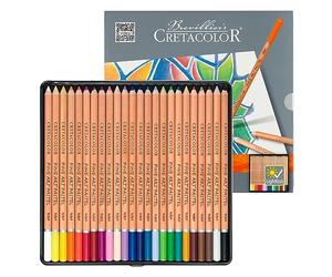 CRETACOLOR Pastel Pencils, crayons pastels à haute résistance à la lumière, particulièrement résistants à la lumière, estompable, peut être colorié avec de l'eau
