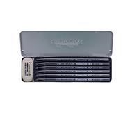 CRETACOLOR Pocket Set, Urban Sketching, Monolith Graphit set de dessin, 7 pièces, MonolithGraphit, Gris, différents degrés de dureté, idéal comme cadeau