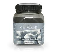 Cretacolor Poudre de graphite, poudre artistique de haute qualité dans une boîte en plastique, 150 g, dessin sur de grandes surfaces, création spatiale, peut être colorée avec de l'eau