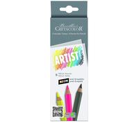 CRETACOLOR - Set of 6 MEGA Neon & Graphite Artist Studio