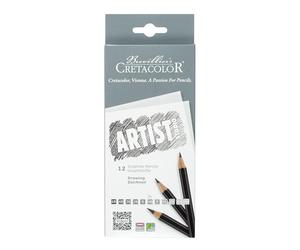 Cretacolor Studio Lot de 12 crayons graphite DRAWING