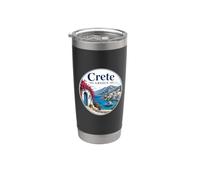 Crète Grèce Souvenir/Île de Crète/Grèce Grete Gobelet isotherme en acier inoxydable double paroi