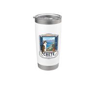 Crète Grèce Souvenir/Île de Crète/Grèce Grete Gobelet isotherme en acier inoxydable double paroi