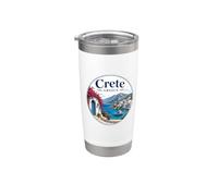 Crète Grèce Souvenir/Île de Crète/Grèce Grete Gobelet isotherme en acier inoxydable double paroi