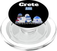 Crète Souvenir Grèce Vacances Architecture Grecque Drapeau de la Grèce PopSockets PopGrip pour MagSafe