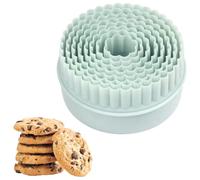 Crethinkaty Lot de 8 emporte-pièces ronds à deux côtés en plastique.