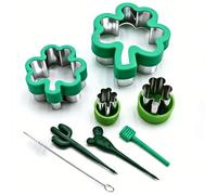 Crethinkaty Lot de 8 mini emporte-pièces en forme de trèfle pour sandwich, sandwich, biscuits - Pour le jour de Pâques (couleur aléatoire)