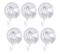 Cretosou 6 Pièces Crochet Adhesif Mural, Ventouse Crochet Vitre, Accroche Couronne Porte Charge de 3 KG Transparent Accroche Guirlande, Ustensile d’Aspiration Ventouse de Cuisine Salle de Bain Bureau