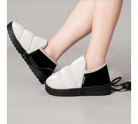 CRETUAO Bottes chaudes pour femmes, semelles intérieures chauffantes, pantoufles chauffantes pour hommes, chauffage rapide, deux niveaux de température intelligente,White 27 (38 40)