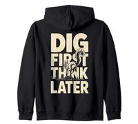 Creuser First Think Later Écureuil drôle Sweat à Capuche