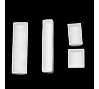 Creuset carré en corindon à fond d'arc en alumine haute pureté à 99% for analyses thermiques et essais de matériaux en laboratoire(50 * 50 * 50mm)