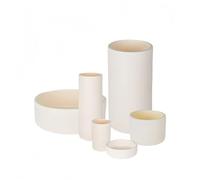 Creuset cylindrique en alumine 0,5 ml 1 ml 1,5 ml 2 ml 3 ml 4 ml Petit et long creuset en céramique d'alumine Al2O3 Creuset de fusion de pureté 99%(4ml 14x44mm 1pc)