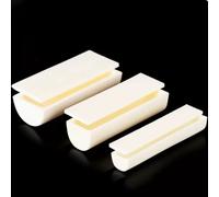 Creuset de bateau brûlant en demi-cercle en corindon d'alumine à haute température avec couvercle-1600 ℃ à 1750 ℃ pour utilisation en laboratoire 1 pièce(65MLx100x50x30mm)