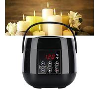 Creuset de cire électrique pour bougies, kit de fabrication de bougies DIY avec écran LED, chauffage rapide 100 W, température maximale 120 °C, pour la production en vrac de bougies, pour(Black)