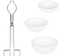 Creuset de raffinage des métaux avec poignée à pince fouet 2A, petit bol de fusi0n en céramique, 4 pièces(3.01)