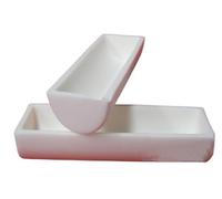 Creuset en alumine 99,3% - Creuset fritté en corindon demi-cercle 100 x 30 x 20 mm, 1 pièce
