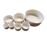 Creuset en céramique d'alumine à 99% - Creuset cylindrique en corindon for la recherche scientifique à haute température (2 pièces)(110x50mm/370ml)