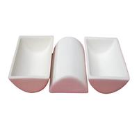 Creuset en céramique, Tailles multiples du bateau 99% Al2O3 de creuset de corindon d'alumine carrée semi-circulaire(60x54x24mm)