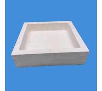 Creuset en corindon de mullite résistant aux hautes températures, 1 pièce, for la cuisson de poudre de batterie au lithium, composite d'alumine(138 x 138 x 37 mm)