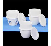 Creuset en corindon for analyse des cendres volatiles (1 pièce) - Outil de recherche scientifique(Ash crucible(with lid)34x36 mm)