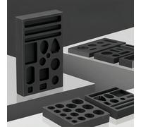 Creuset en graphite haute température for la fusion de l'or et de l'argent - Résistant à 3000 °C avec poignée - 1 pièce(14-hole combination)