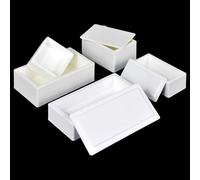 Creuset en magnésie à 99% - 1 pièce - Creuset en céramique MgO for une utilisation en laboratoire à haute température, température maximale de 2200°C(65mL*80 * 50 * 25mm)