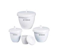 Creuset en porcelaine résistant aux hautes températures avec couvercle - 25 ml, 30 ml, 50 ml, 70 ml - Lot de 10(20ml)