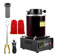 Creuset Fonderie Haute Performance avec Four Électrique 1500W - Fusion Métaux 1150°C/2102℉, Capacité 1-3KG, Design Compact pour Or/Argent/Bronze