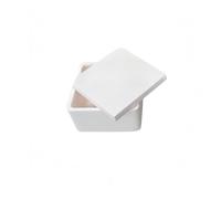 Creuset rectangulaire/carré en alumine avec couvercle - Moules de fusion industriels for la fusion, capacité de 0,9 à 185 ml, 1 pièce(50x50x25mmx40)