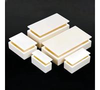 Creuset rectangulaire en aluminium avec couvercle, 1 pièce, longueur 50 mm-120 mm x largeur 20 mm-65 mm, carré Al2O3, 99% d'alumine pure, corindon/céramique(90x60x40mm with lid)