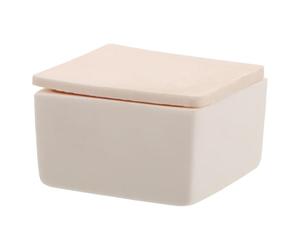 Creuset Réfractaire en Corindon avec Couvercle, Alumine Haute Température | Contrôle D'oxydation, Surface Non Poreuse Dense, Usage pour Chimistes et Techniciens Analytiques