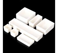 Creuset trapézoïdal en alumine 20x20x17mm, creuset en céramique Al2O3 haute température for usage en laboratoire, 1 pièce