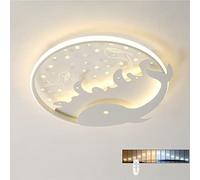 Creux Dauphin LED Plafonnier Chambre d'Enfant Plafonnier Lustre pour Garçons et Filles Chambre, Chambre d'Enfants, Gradation en Continu, 15,9'', 28W