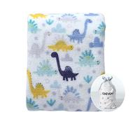 CREVENT 75cmX100cm Confortable Peluche Chaude Laine lit bébé Couverture pour garçon lit bébé Poussette (Dinosaure)
