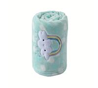 CREVENT Couverture de bébé en Peluche légère, Moelleuse et Chaude pour Nourrissons, Jeunes Enfants, Nouveau-nés, Unisexe, lit d'enfant, Berceau, Poussette,75cmx100cm, Arc-en-Ciel Vert