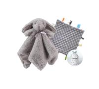 CREVENT Couverture de sécurité en Peluche Douce pour garçons et Filles - pour Anniversaire, fête prénatale (Lapin + étiquette)
