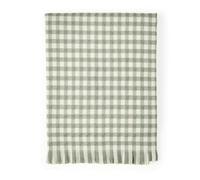 CREVENT - Couverture en style campagne Boho pour canapé, fauteuil, lit et salon - Douce, chaude et confortable - Légère pour printemps, été et automne - 127x152 cm - Carreaux verts