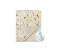 CREVENT Couverture pour bébé en Vison, Douce et Chaude, Emballage Cadeau avec Ruban pour Le Berceau du Nouveau-né, Le lit de bébé et la Poussette, pour Une Utilisation en Toute Saison (75X100cm Zoo)