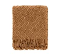 CREVENT Couverture tricotée de Style Maison de Campagne bohème pour canapé, Fauteuil, lit, Salon, décoration, Douce, Chaude et Confortable, légère, pour Le Printemps, l'été, l'automne - 152 x 203 cm