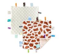 CREVENT Couvertures avec étiquette de sécurité pour bébés, Douces petites doudous pour garçons, Couverture de confort pour bébé avec propriétés sensorielles, Excellents cadeaux pour anniversaire et