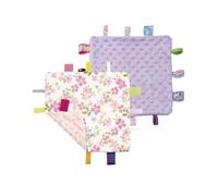 CREVENT Couvertures de sécurité pour bébés,Petites couvertures Douces pour Filles,couvertures sensorielles pour bébés,Superbes Cadeaux d'anniversaire pour la Douche de bébé 24X24cm(Wildflow+Purple)
