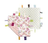 CREVENT Couvertures de sécurité pour bébés, Petites Peluches Douces pour Filles, couvertures sensorielles pour bébés, Superbes Cadeaux d'anniversaire pour la Douche de bébé 24X24cm (Wildflow+Ivory)